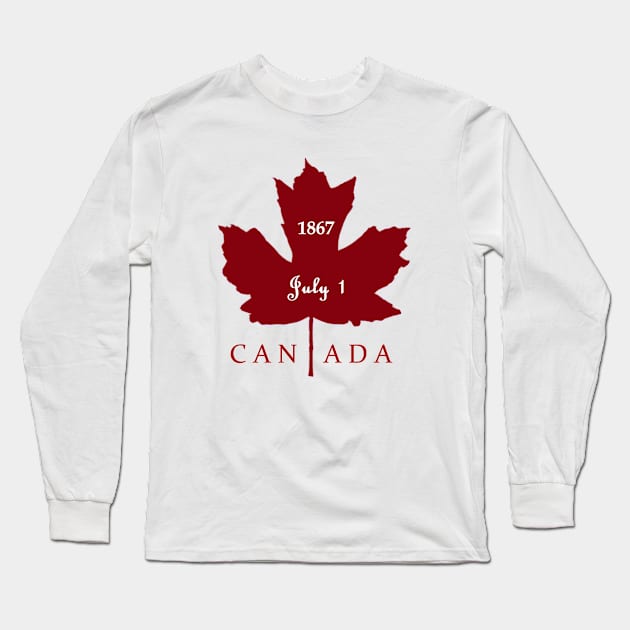 Red Maple Leaf - Canada Day - July 1st  Canadian Independence Day Long Sleeve T-Shirt by Star58